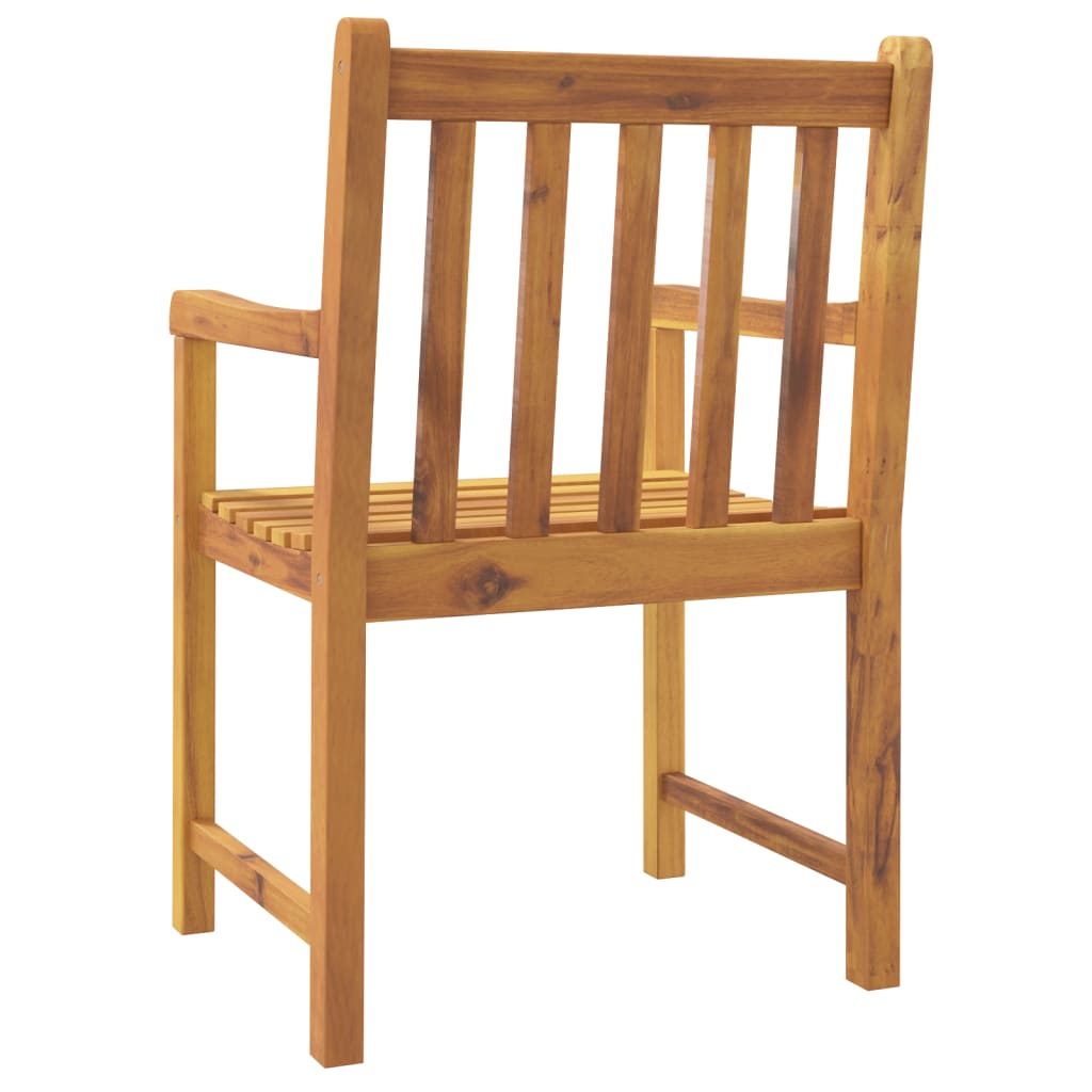 Zahradní Židle 4 Ks 56 X 55,5 X 90 Cm Masivní Akáciové Dřevo