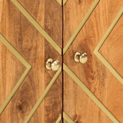 Odkládací Skříňky 3 Ks Hnědé A Černé 60X33,5X75 Cm Mangovník