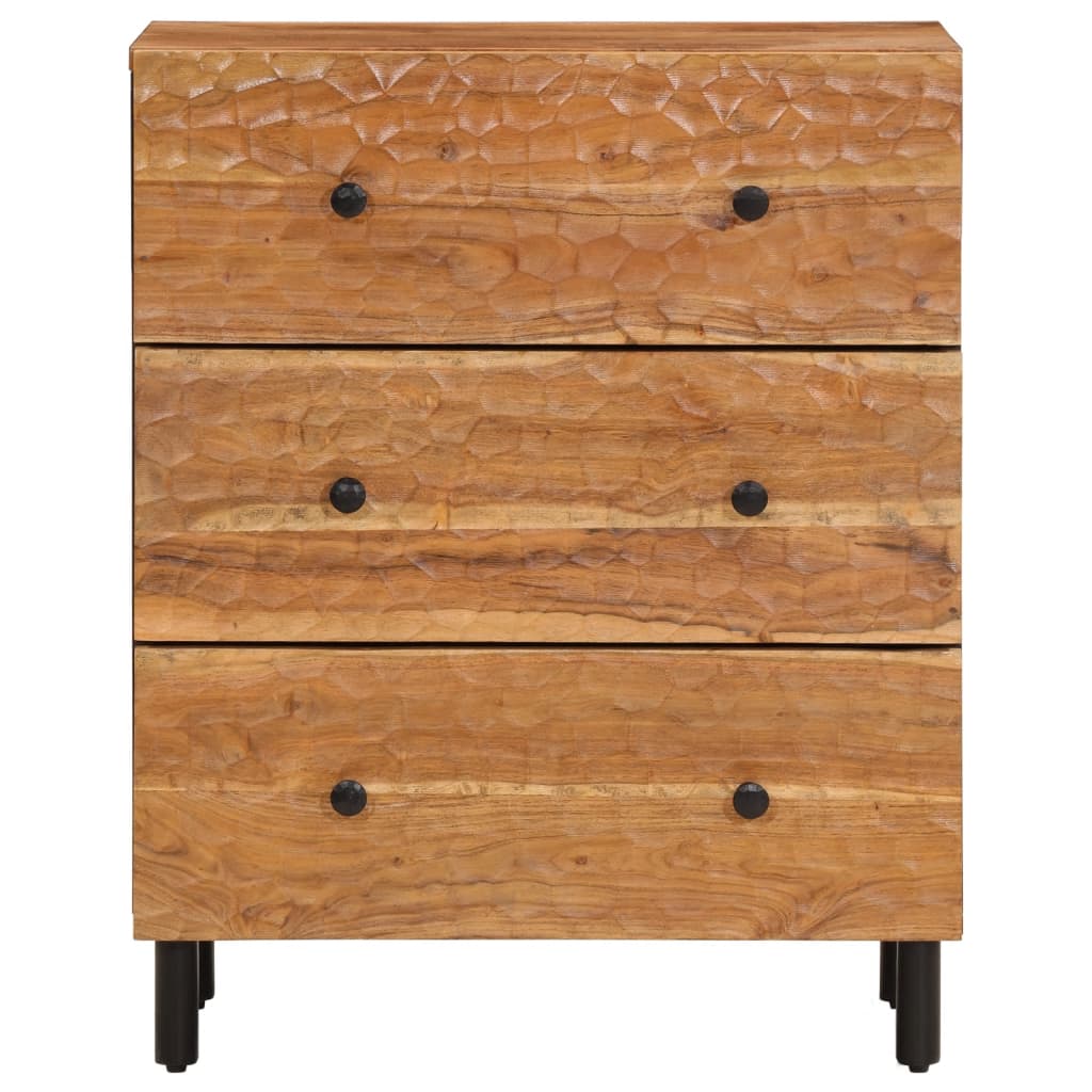 Odkládací Skříňky 2 Ks 60 X 33 X 75 Cm Masivní Akáciové Dřevo