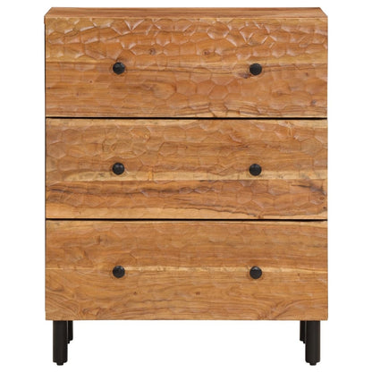 Odkládací Skříňky 2 Ks 60 X 33 X 75 Cm Masivní Akáciové Dřevo