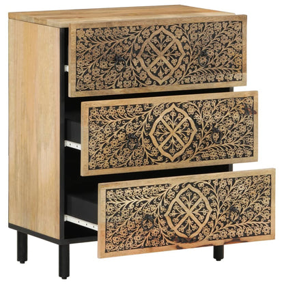 Odkládací Skříňky 3 Ks 60X33X75 Cm Masivní Mangovníkové Dřevo