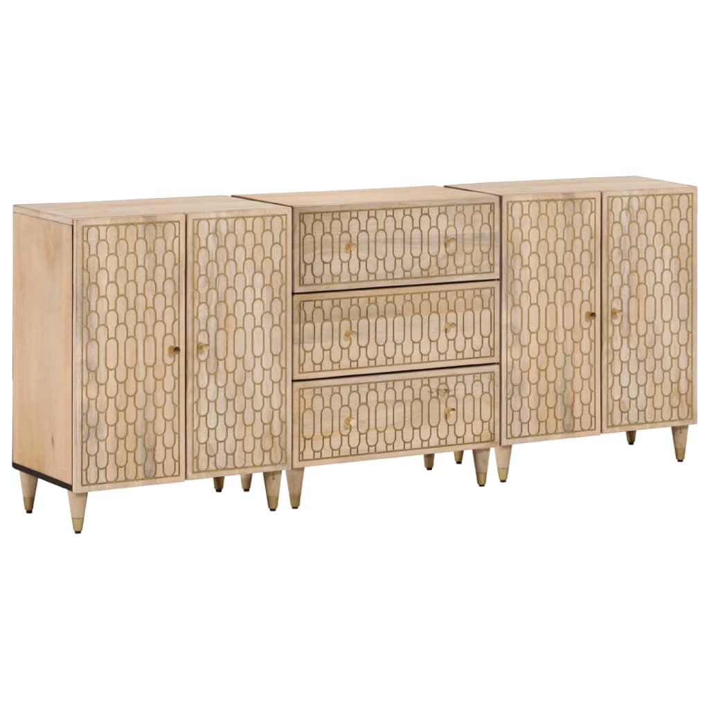 Odkládací Skříňky 2 Ks 60X33X75 Cm Masivní Mangovníkové Dřevo