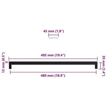 Nábytkové Úchytky 5 Ks Černé Nerezová Ocel