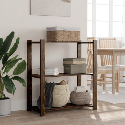 Úložný Regál S 5 Policemi 170 X 28,5 X 170 Cm Masivní Borovice