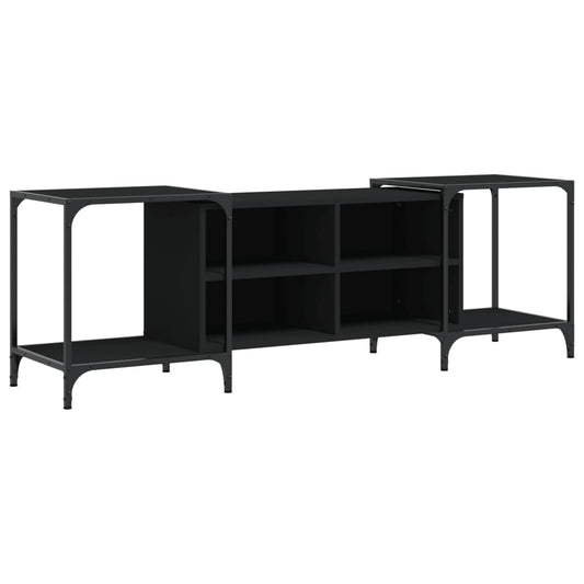 Tv Skříňka Černá 153 X 37 X 50 Cm Kompozitní Dřevo