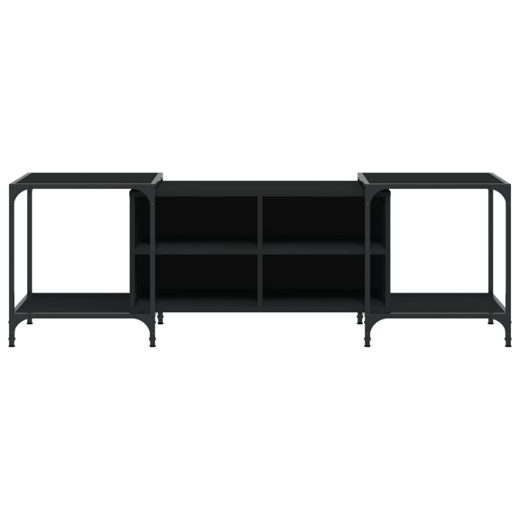 Tv Skříňka Černá 153 X 37 X 50 Cm Kompozitní Dřevo