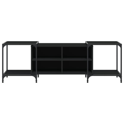Tv Skříňka Černá 153 X 37 X 50 Cm Kompozitní Dřevo