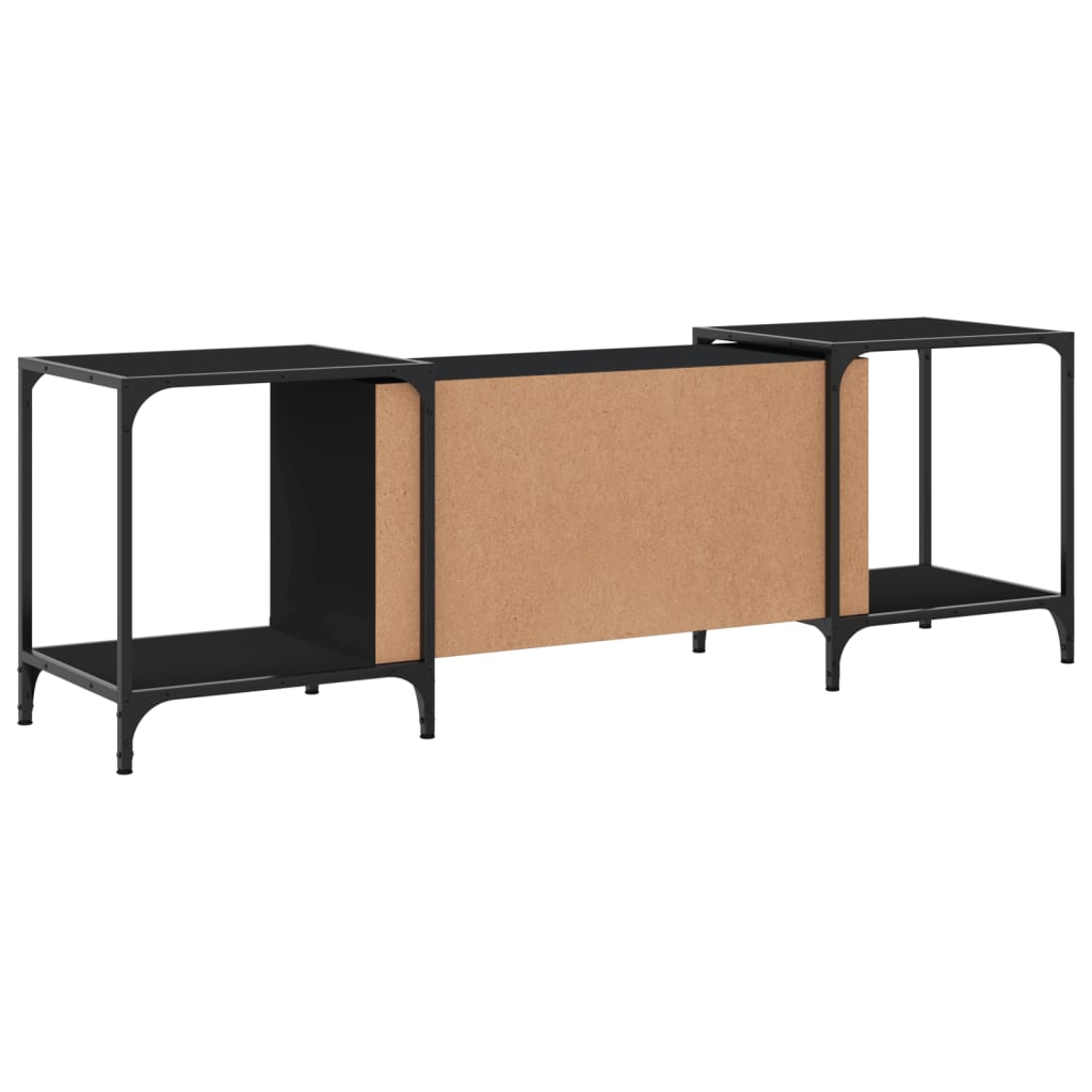 Tv Skříňka Černá 153 X 37 X 50 Cm Kompozitní Dřevo