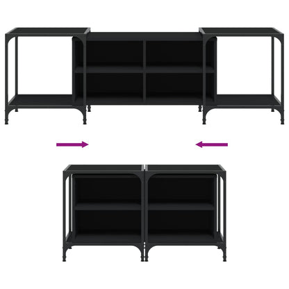 Tv Skříňka Černá 153 X 37 X 50 Cm Kompozitní Dřevo