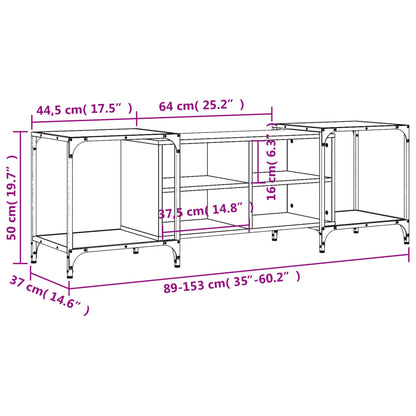Tv Skříňka Černá 153 X 37 X 50 Cm Kompozitní Dřevo