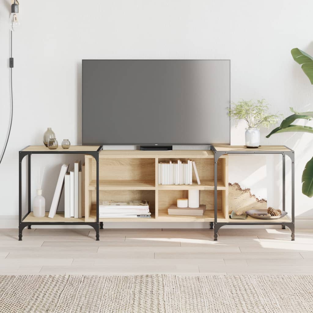 Tv Skříňka Černá 153 X 37 X 50 Cm Kompozitní Dřevo