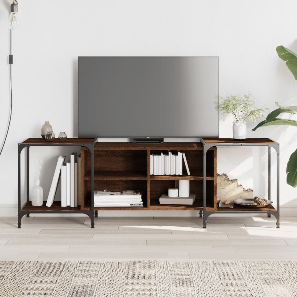 Tv Skříňka Černá 153 X 37 X 50 Cm Kompozitní Dřevo
