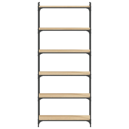 Knihovna Se 6 Policemi Dub Sonoma 80X30X188 Cm Kompozitní Dřevo