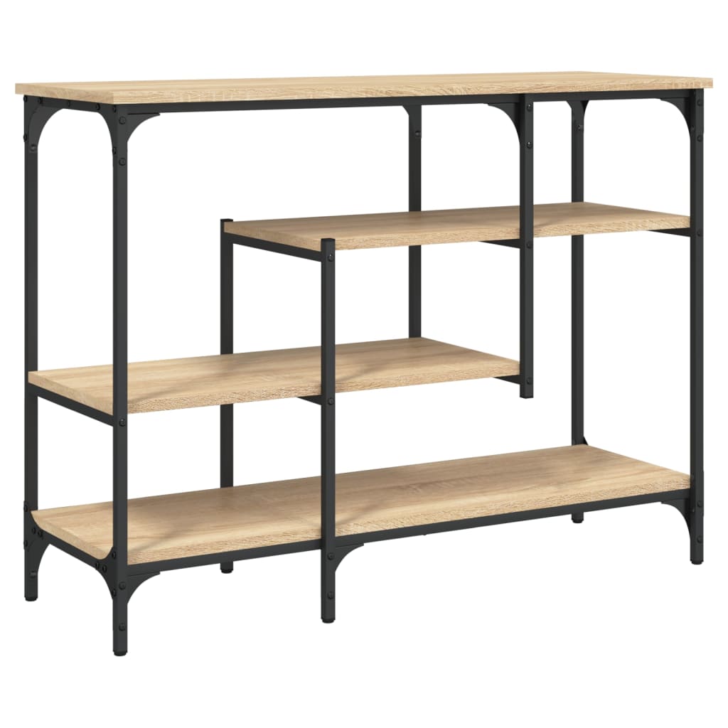 Konzolový Stolek S Policemi Dub Sonoma 100 X 35 X 75 Cm