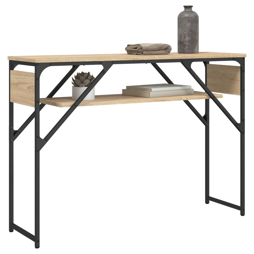 Konzolový Stolek S Policí Dub Sonoma 105 X 30 X 75 Cm Kompozit
