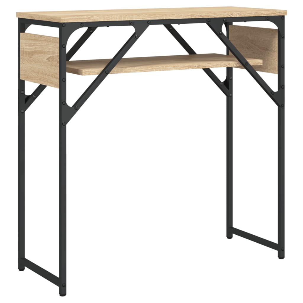 Konzolový Stolek S Policí Dub Sonoma 75 X 30 X 75 Cm Kompozit