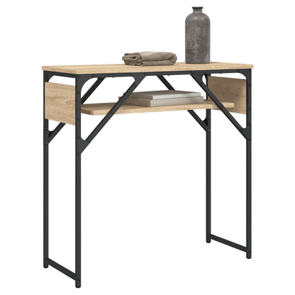 Konzolový Stolek S Policí Dub Sonoma 75 X 30 X 75 Cm Kompozit