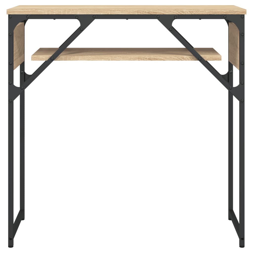Konzolový Stolek S Policí Dub Sonoma 75 X 30 X 75 Cm Kompozit