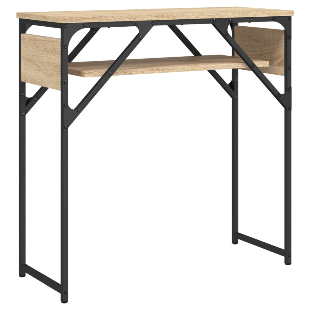 Konzolový Stolek S Policí Dub Sonoma 75 X 30 X 75 Cm Kompozit