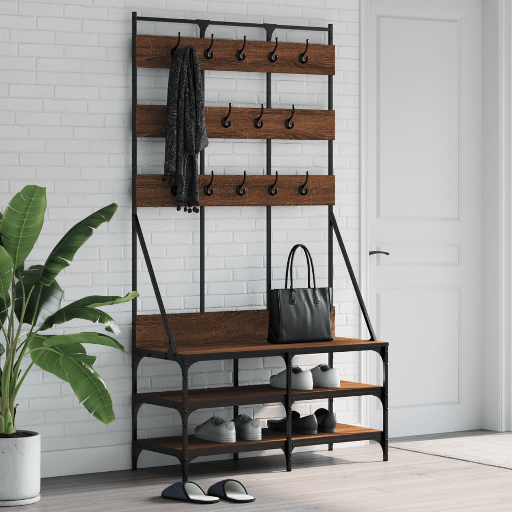 Stojan Na Oblečení S Prostorem Pro Obuv 100X40X184 Cm