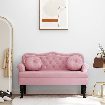 Lavice S Polštáři Vínová 120,5 X 65 X 75 Cm Samet
