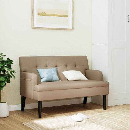 Lavice S Opěradlem 112 X 65,5 X 75 Cm Umělá Kůže