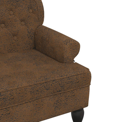 Lavice S Opěradlem 119,5X64,5X75 Cm Umělá Semišová Kůže