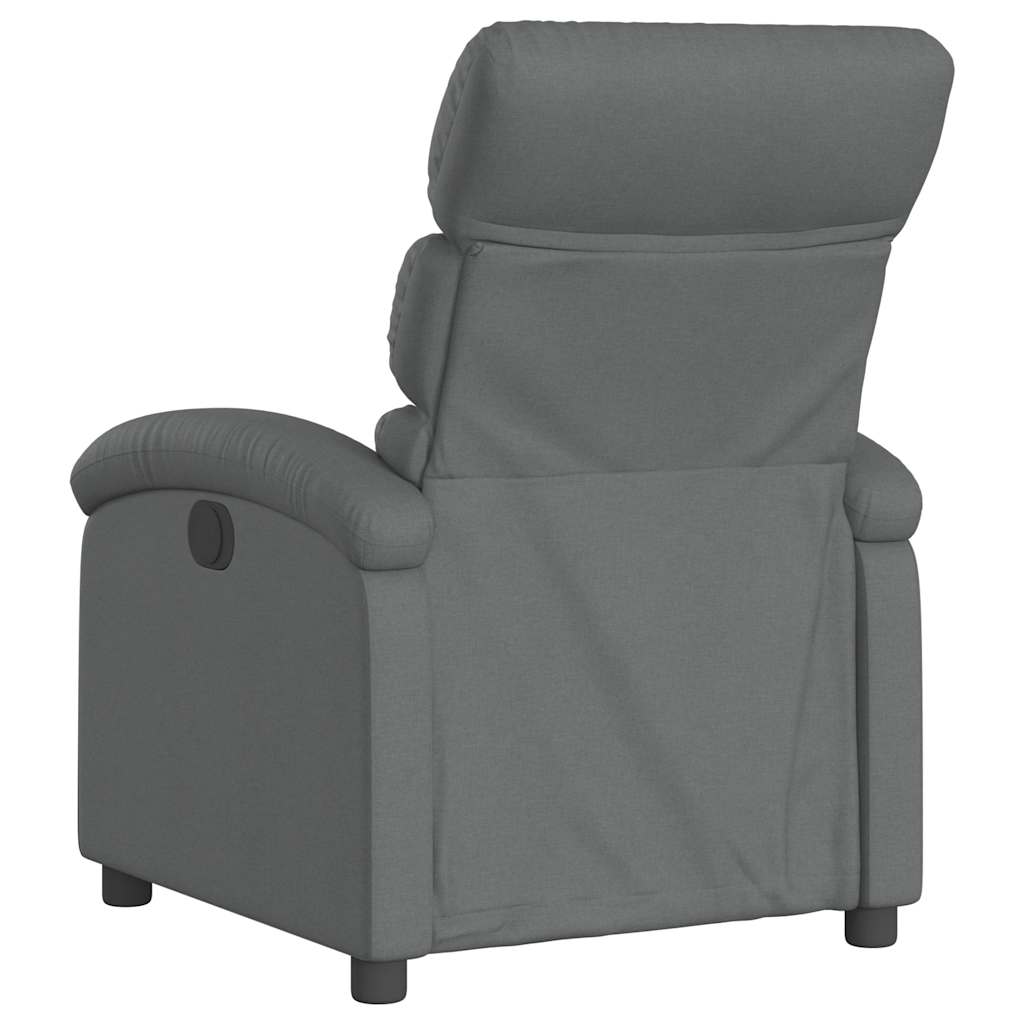 Polohovací Křeslo Tmavě Šedé Textil Tmavě Šedá