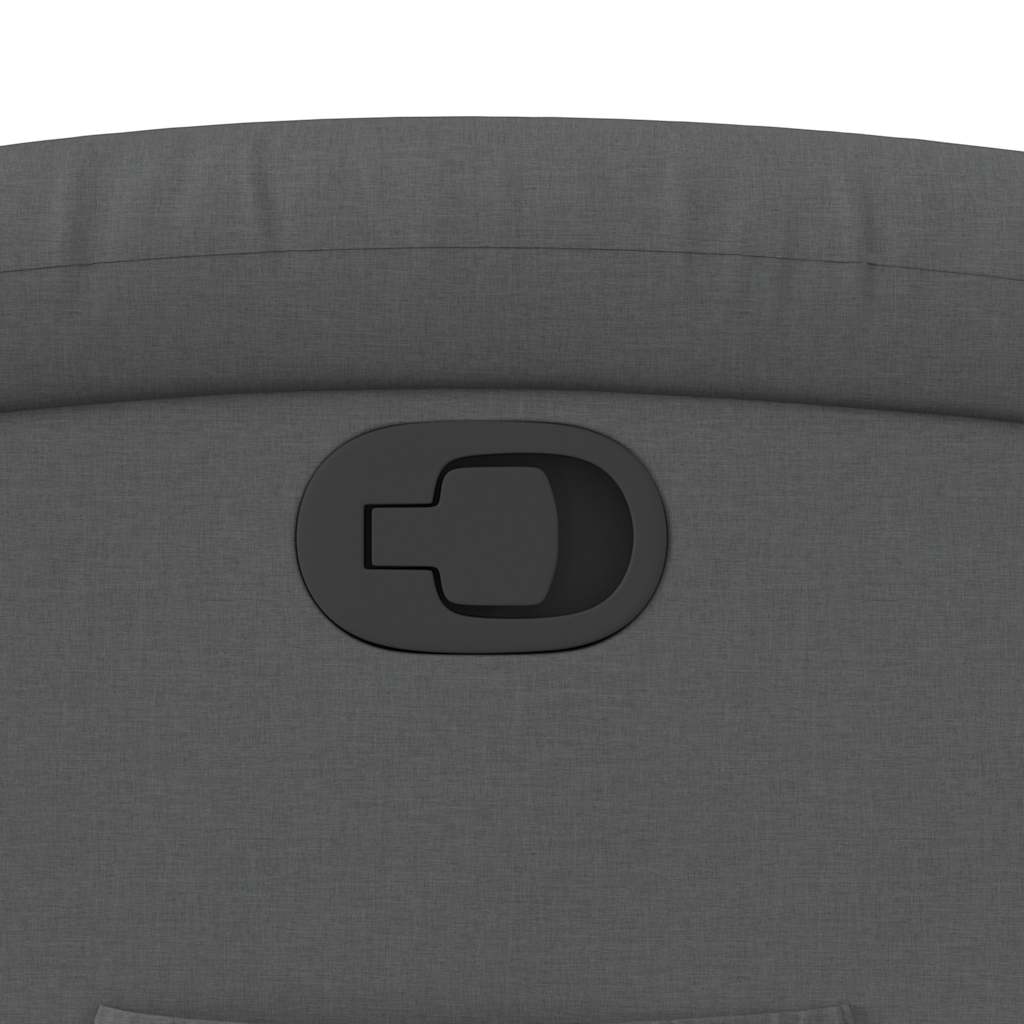 Polohovací Křeslo Tmavě Šedé Textil Tmavě Šedá