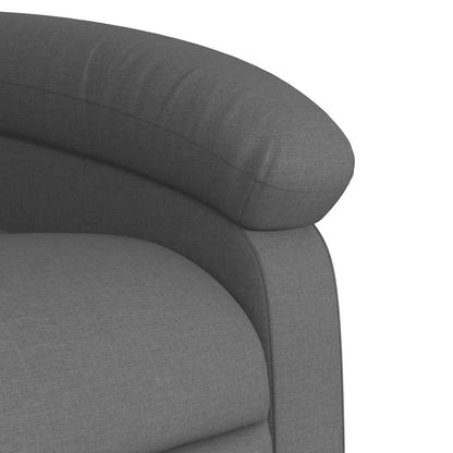Polohovací Křeslo Tmavě Šedé Textil Tmavě Šedá