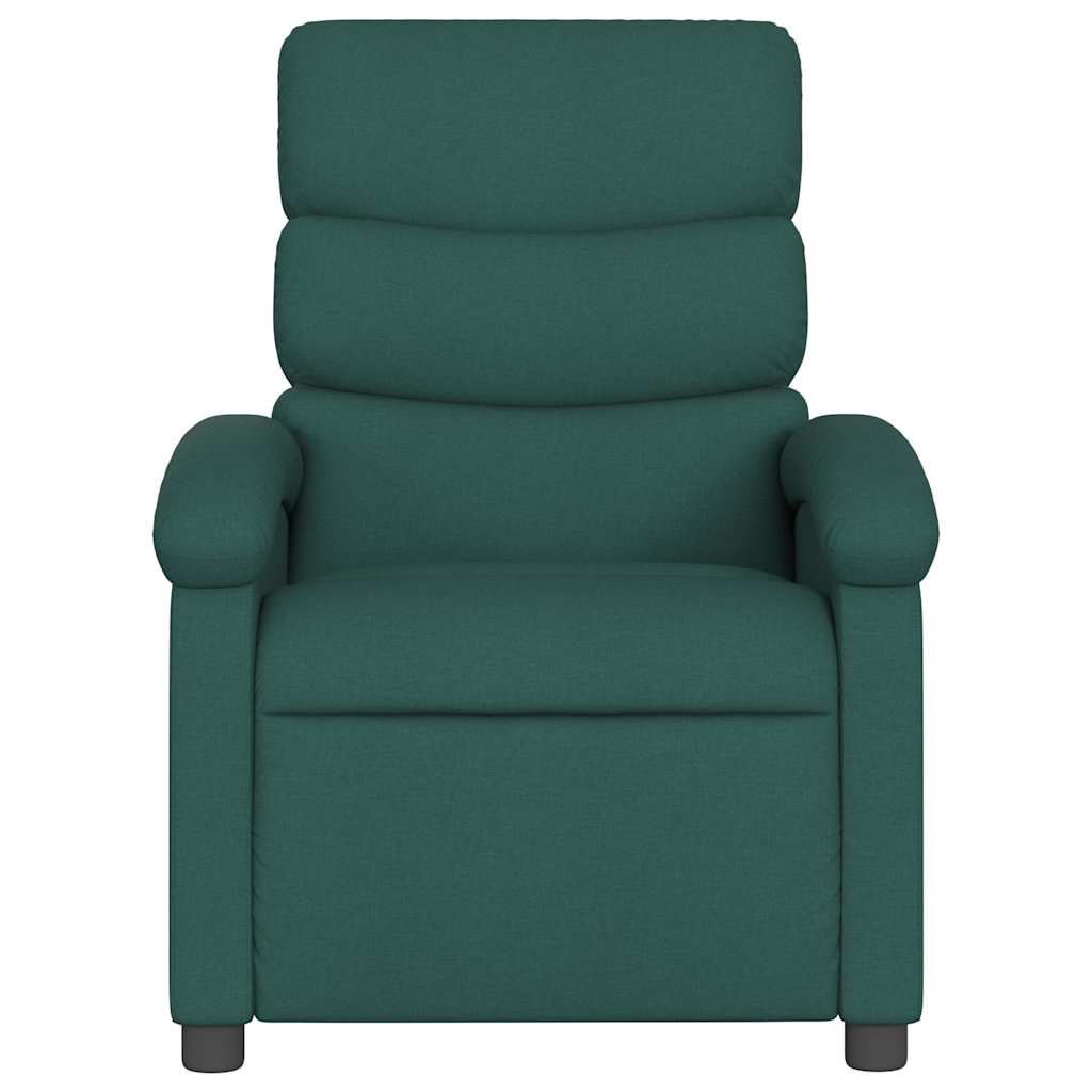 Polohovací Křeslo Tmavě Zelené Textil Tmavě Zelená