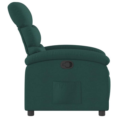 Polohovací Křeslo Tmavě Zelené Textil Tmavě Zelená