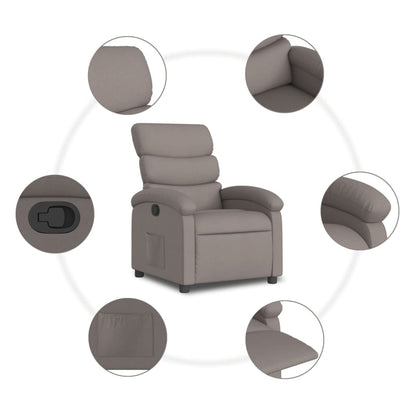 Polohovací Křeslo Textil Taupe