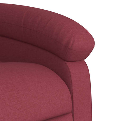 Masážní Polohovací Křeslo Vínové Textil Vínová Červená
