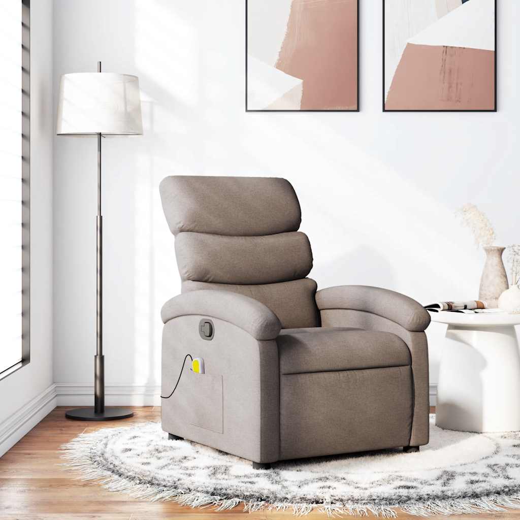 Polohovací Křeslo Textil Taupe