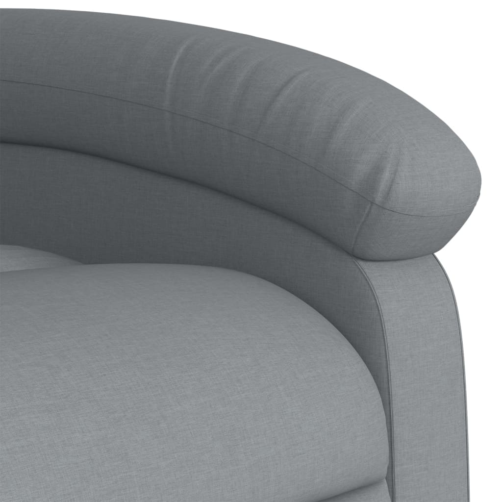 Polohovací Křeslo Světle Šedé Textil Světle Šedá