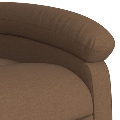 Polohovací Křeslo Hnědé Textil Hnědá