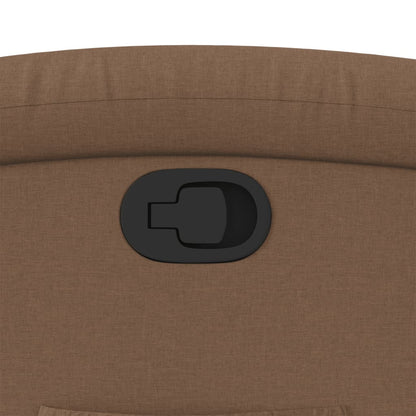 Polohovací Křeslo Hnědé Textil Hnědá