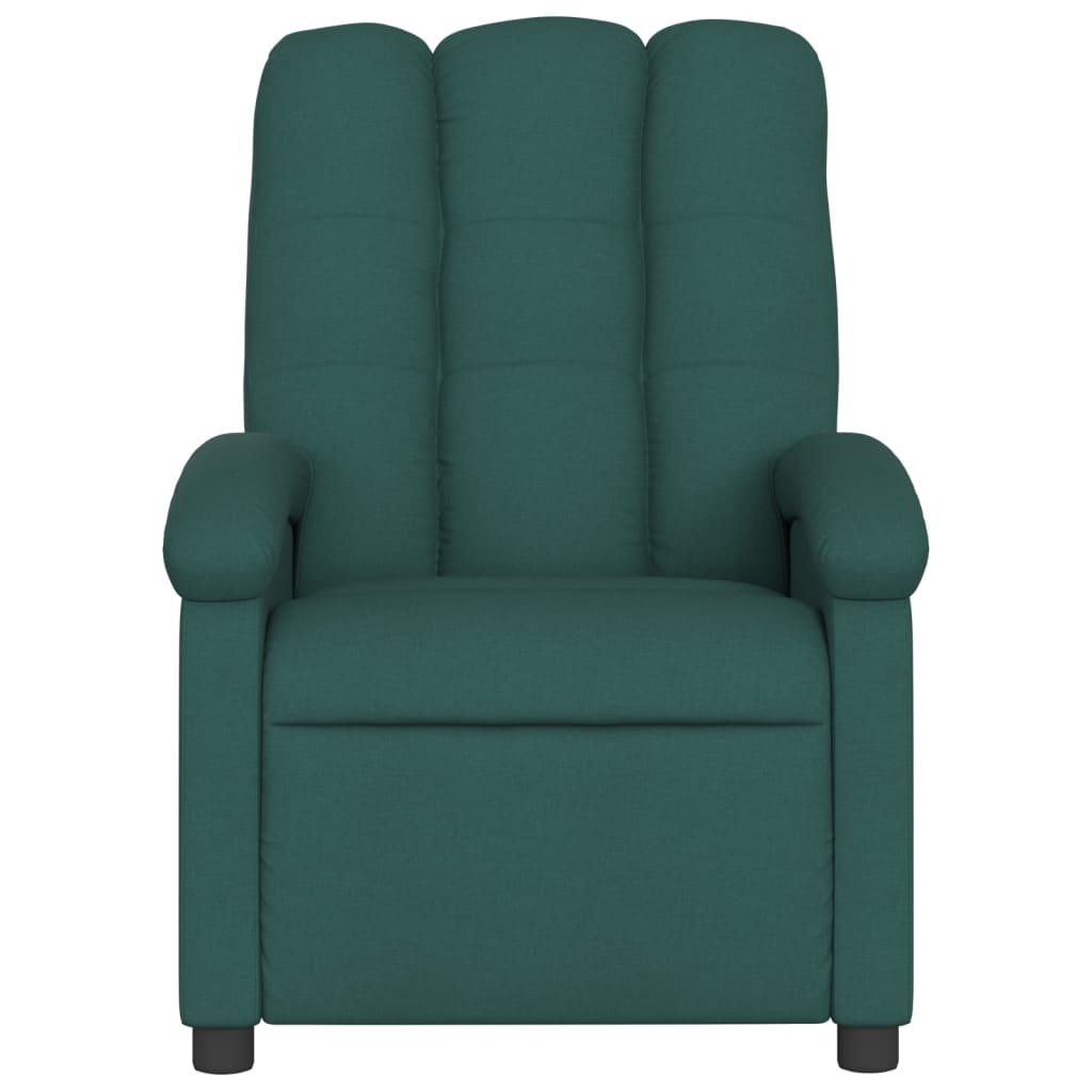 Polohovací Křeslo Tmavě Zelené Textil Tmavě Zelená