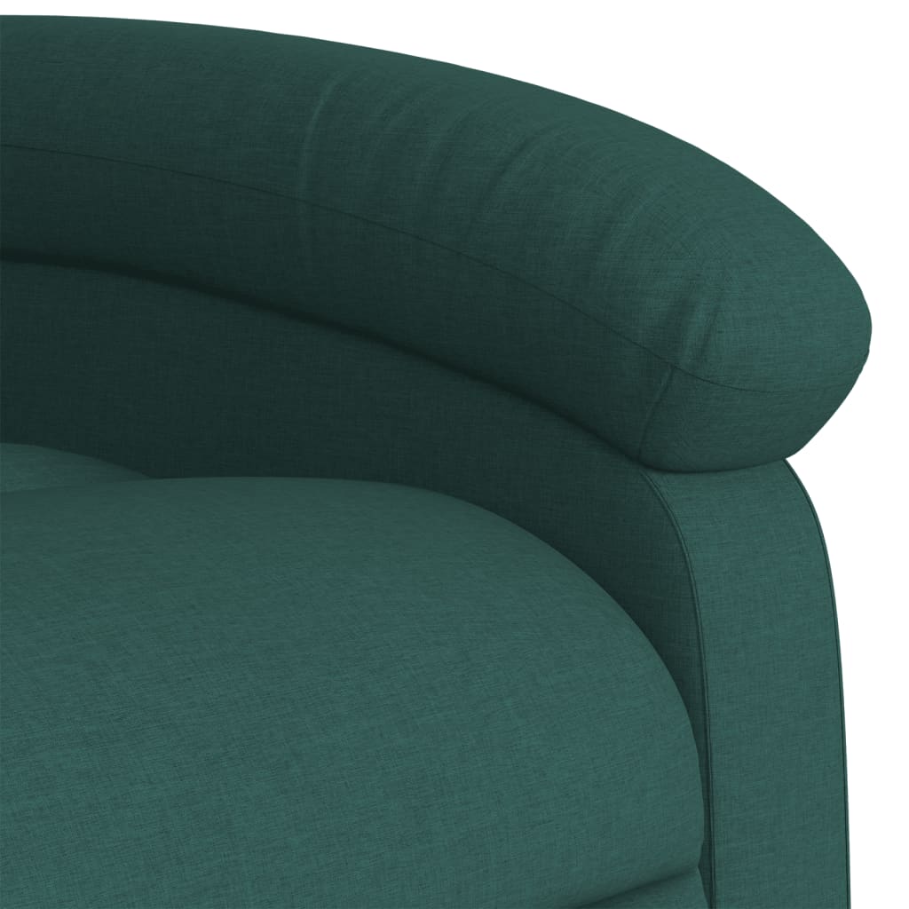 Polohovací Křeslo Tmavě Zelené Textil Tmavě Zelená