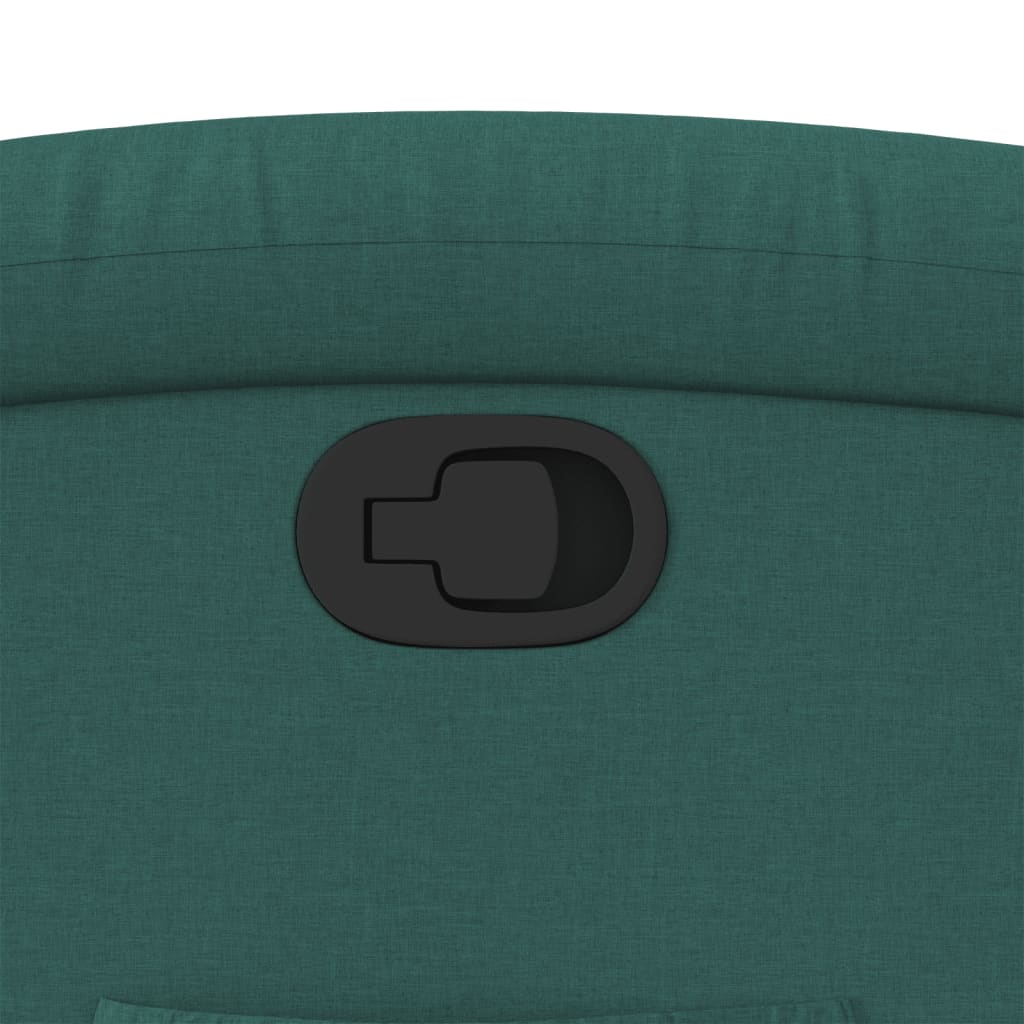 Polohovací Křeslo Tmavě Zelené Textil Tmavě Zelená