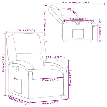 Polohovací Křeslo Textil Taupe