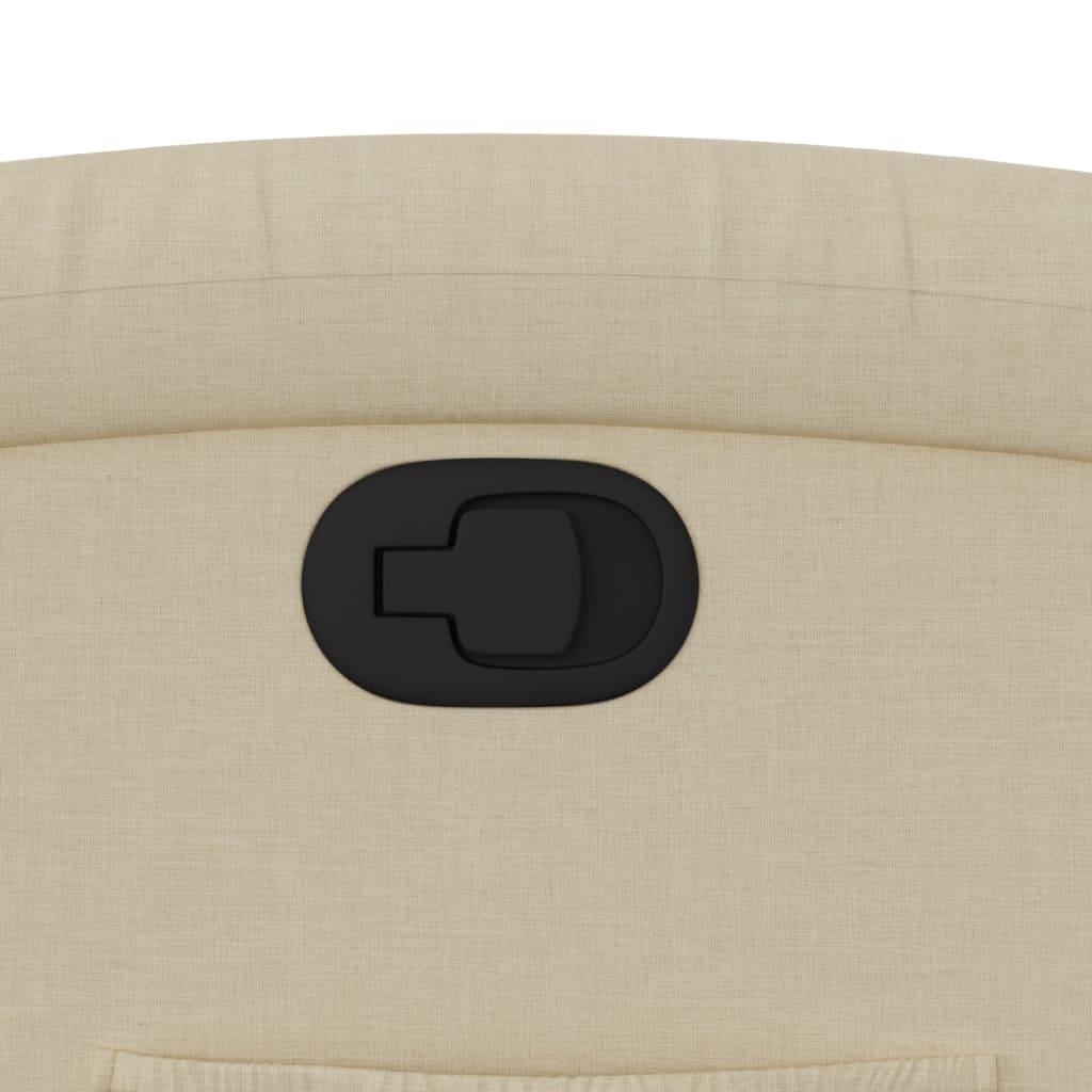 Polohovací Křeslo Krémové Textil Krémová