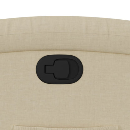 Polohovací Křeslo Krémové Textil Krémová
