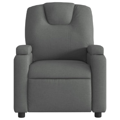 Polohovací Křeslo Tmavě Šedé Textil Tmavě Šedá