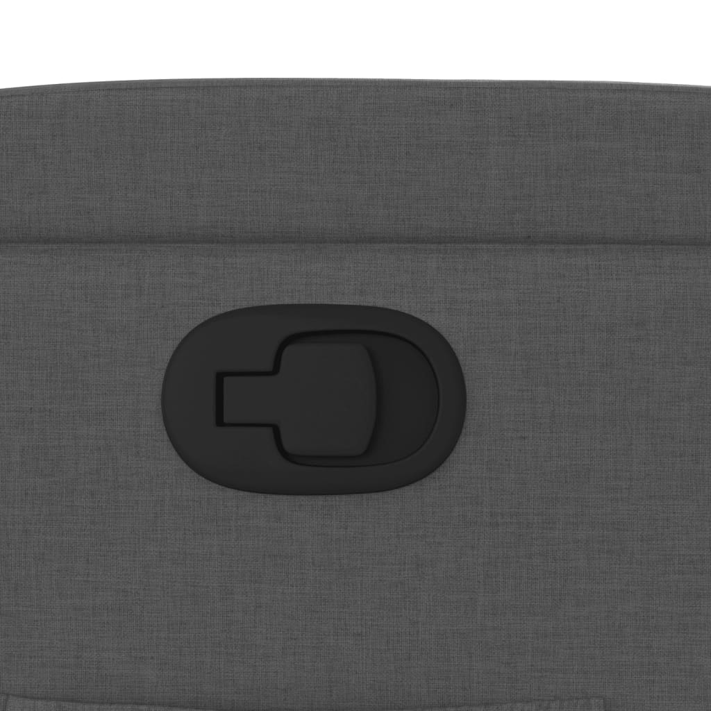 Polohovací Křeslo Tmavě Šedé Textil Tmavě Šedá
