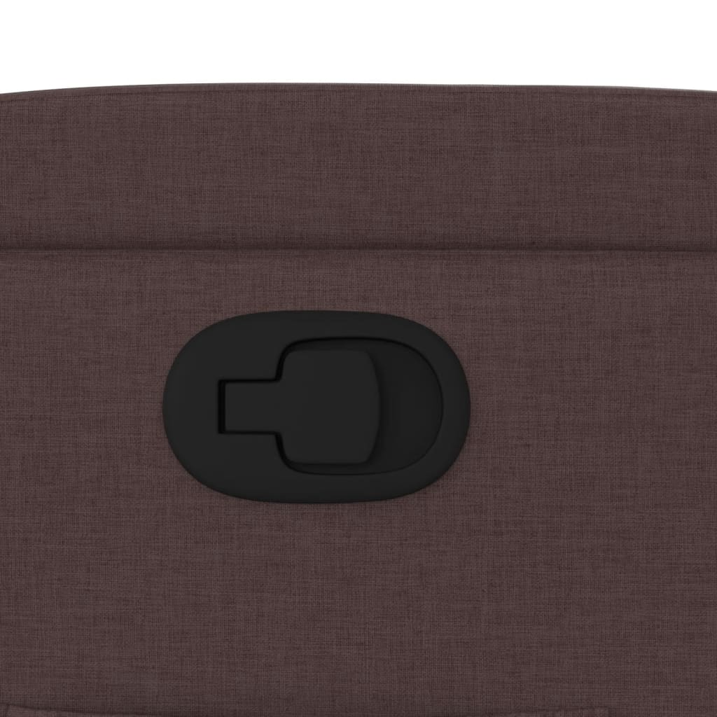 Polohovací Křeslo Tmavě Hnědé Textil Tmavě Hnědá