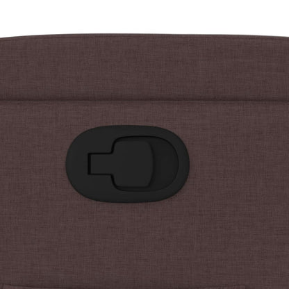 Polohovací Křeslo Tmavě Hnědé Textil Tmavě Hnědá