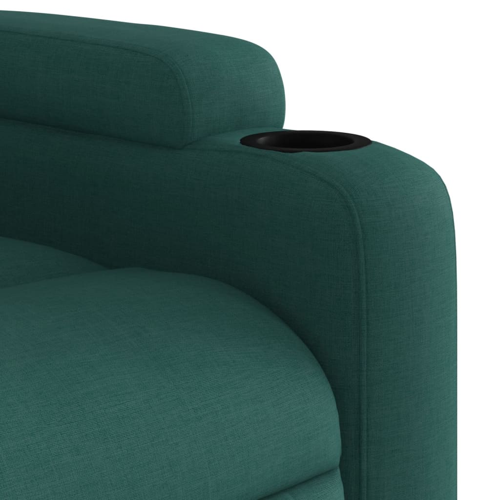 Polohovací Křeslo Tmavě Zelené Textil Tmavě Zelená