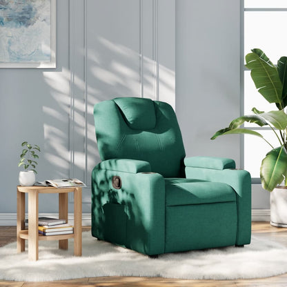 Polohovací Křeslo Tmavě Zelené Textil Tmavě Zelená